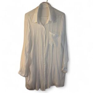 Women's White Button Down Shirt